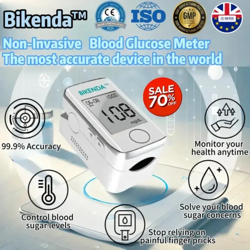 Bikenda™ Premium Next-Generation 3-in-1 Non-Invasive Laser Glucose Meter