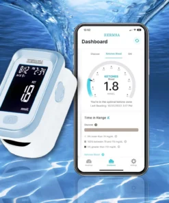 Hermsa™ Precision Noninvasive Bluetooth Blood Glucose and Ketone Testing Medical Device